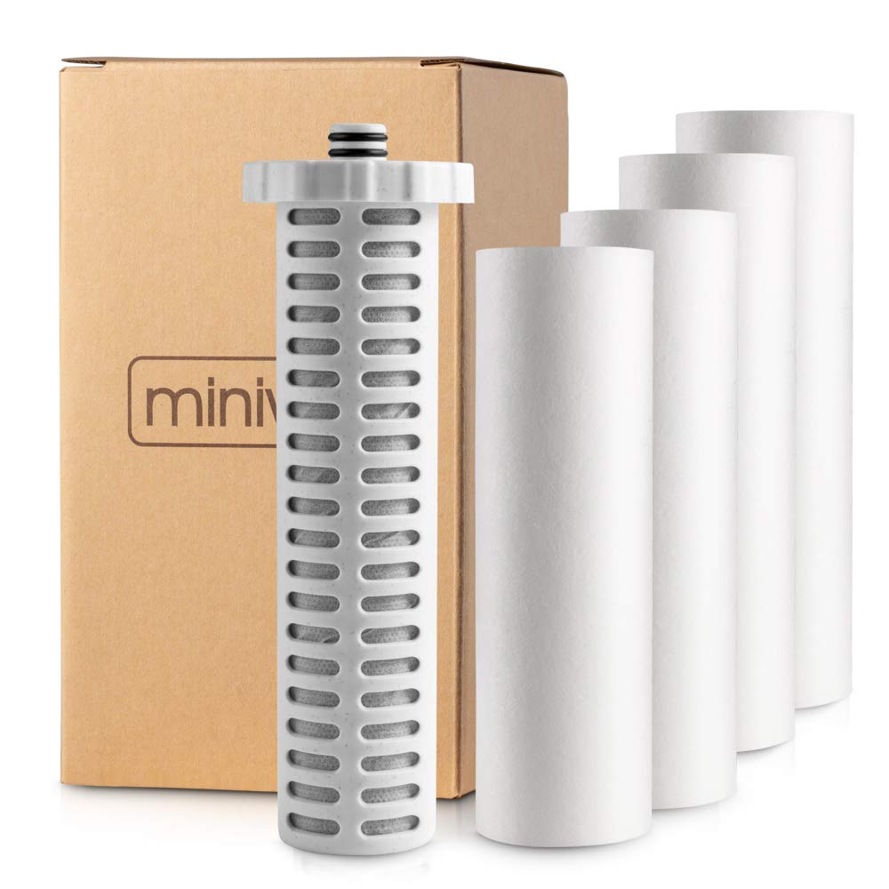 Miniwell 720-Plus composite filter inside reducing chlorine and impurities for cleaner shower water