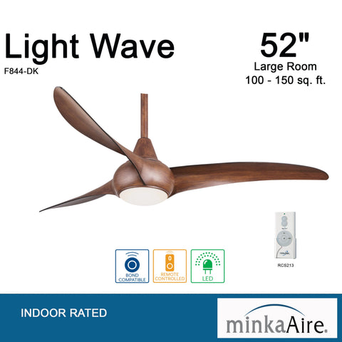 Minka-Aire F844-DK ceiling fan seen in a living space
