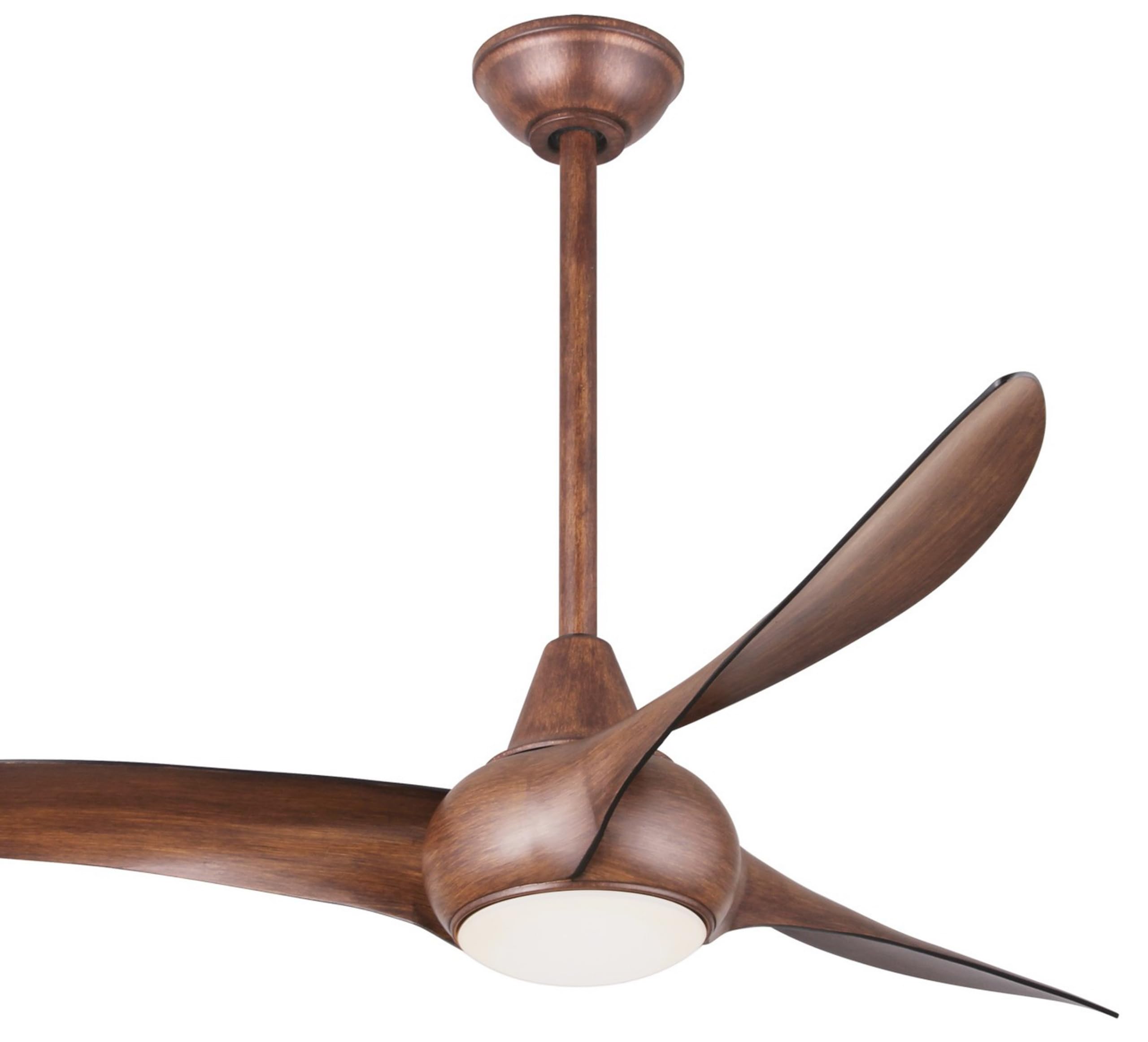 Minka-Aire F844-DK three distressed koa blades for balanced airflow