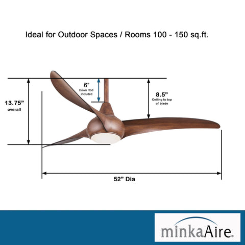Minka-Aire F844-DK warm LED illumination for cozy evenings