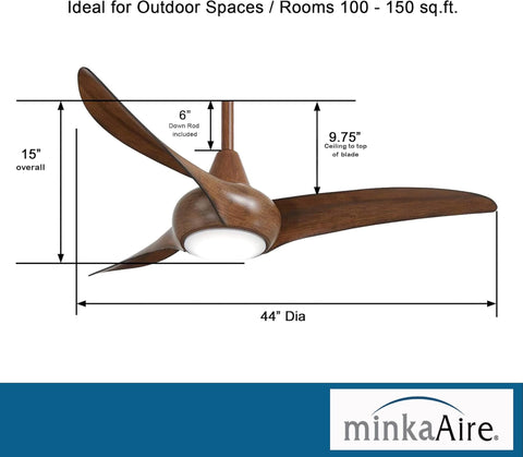 Minka-Aire F845-DK reverse function for year-round comfort and air distribution