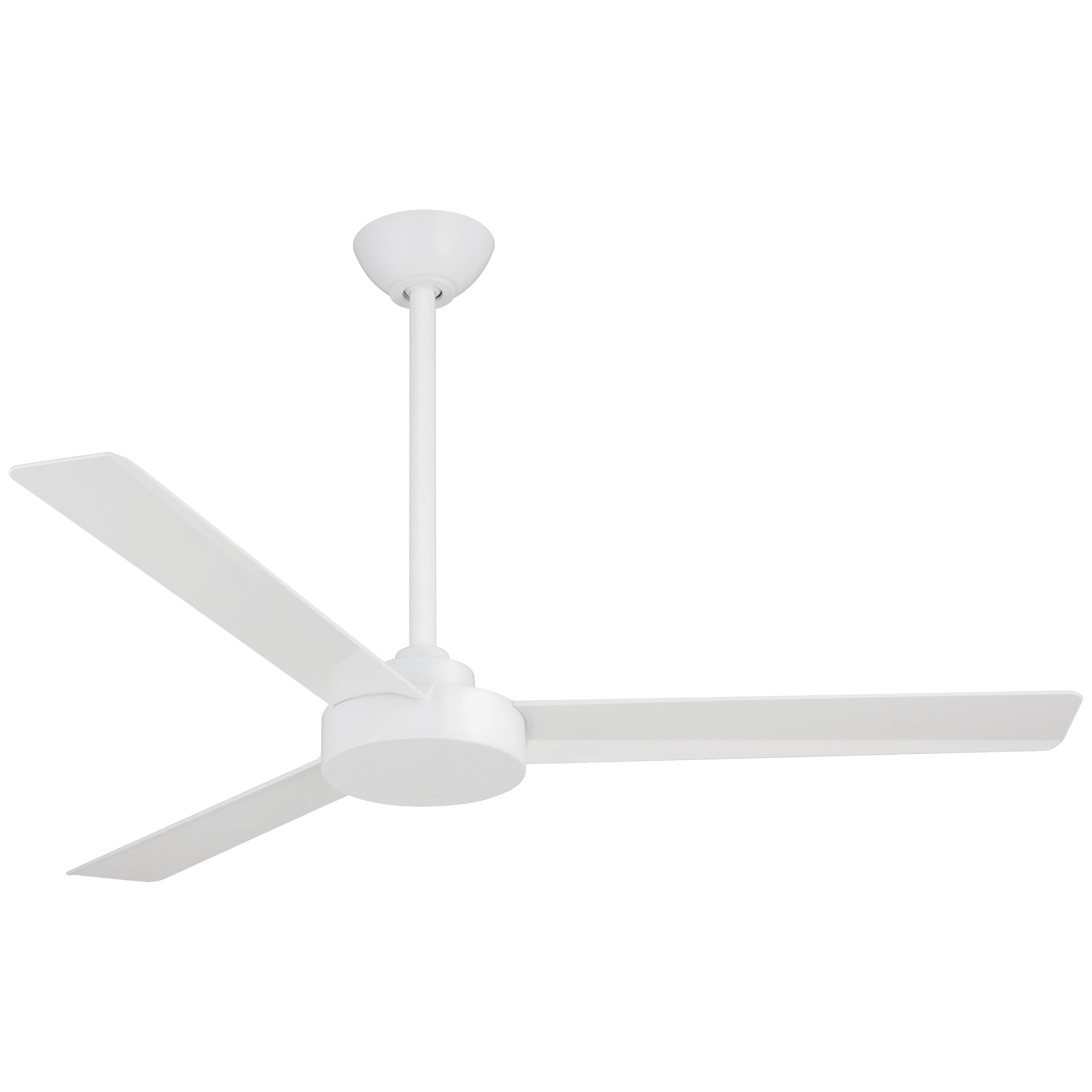Minka-Aire Roto 52-inch fan in flat white finish for a sleek living room.