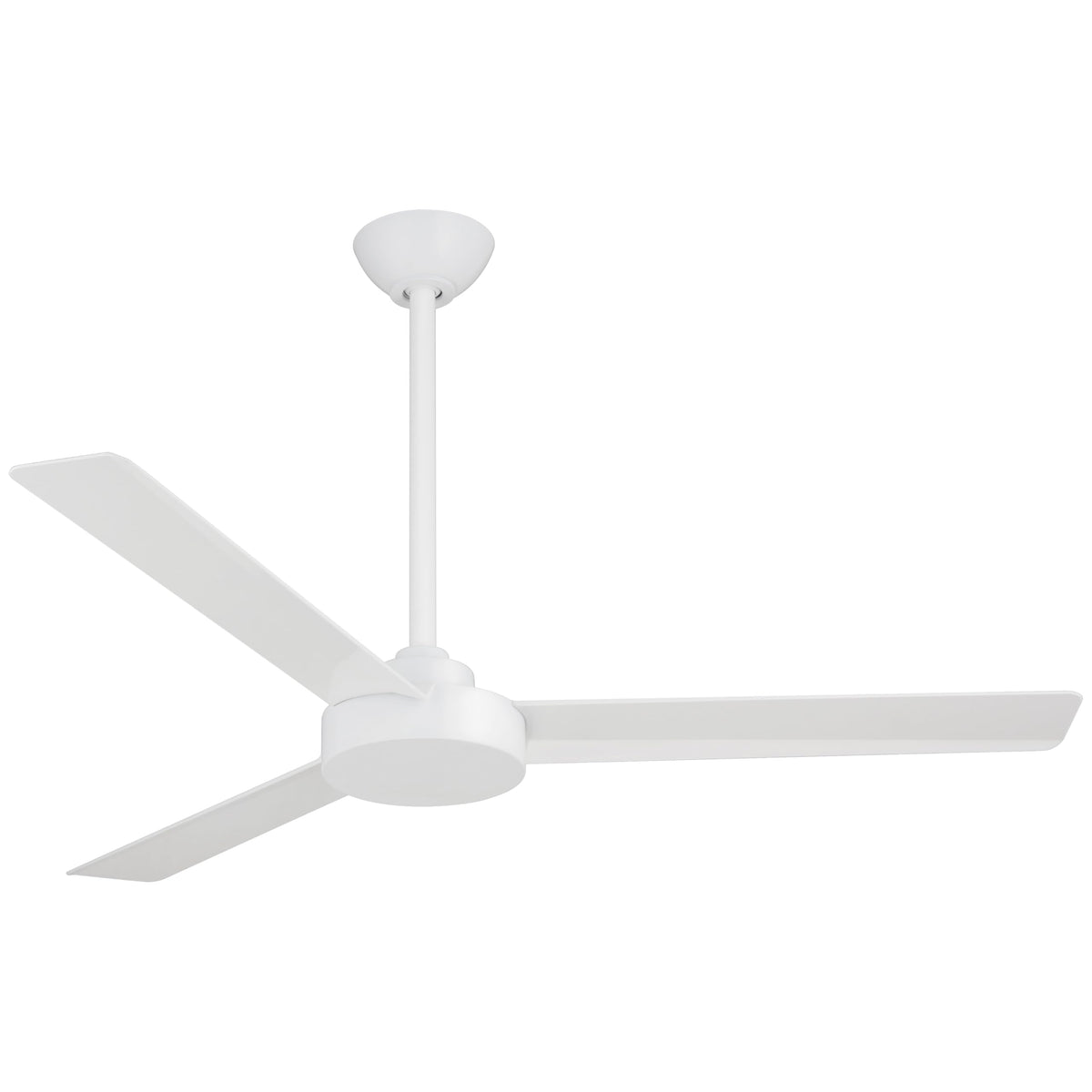 Minka-Aire Roto 52-inch fan in flat white finish for a sleek living room.