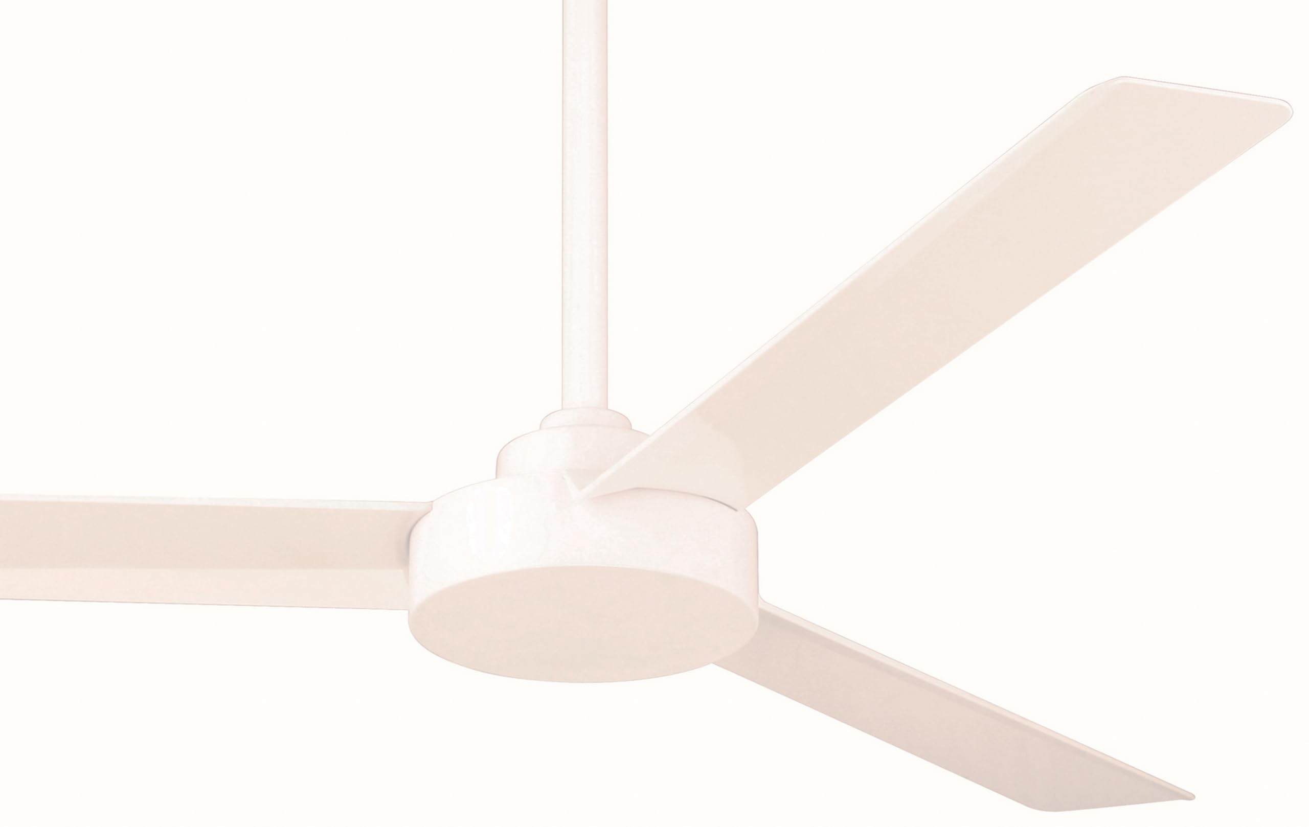 Minka-Aire Roto with flat white blades provides quiet, stylish airflow.