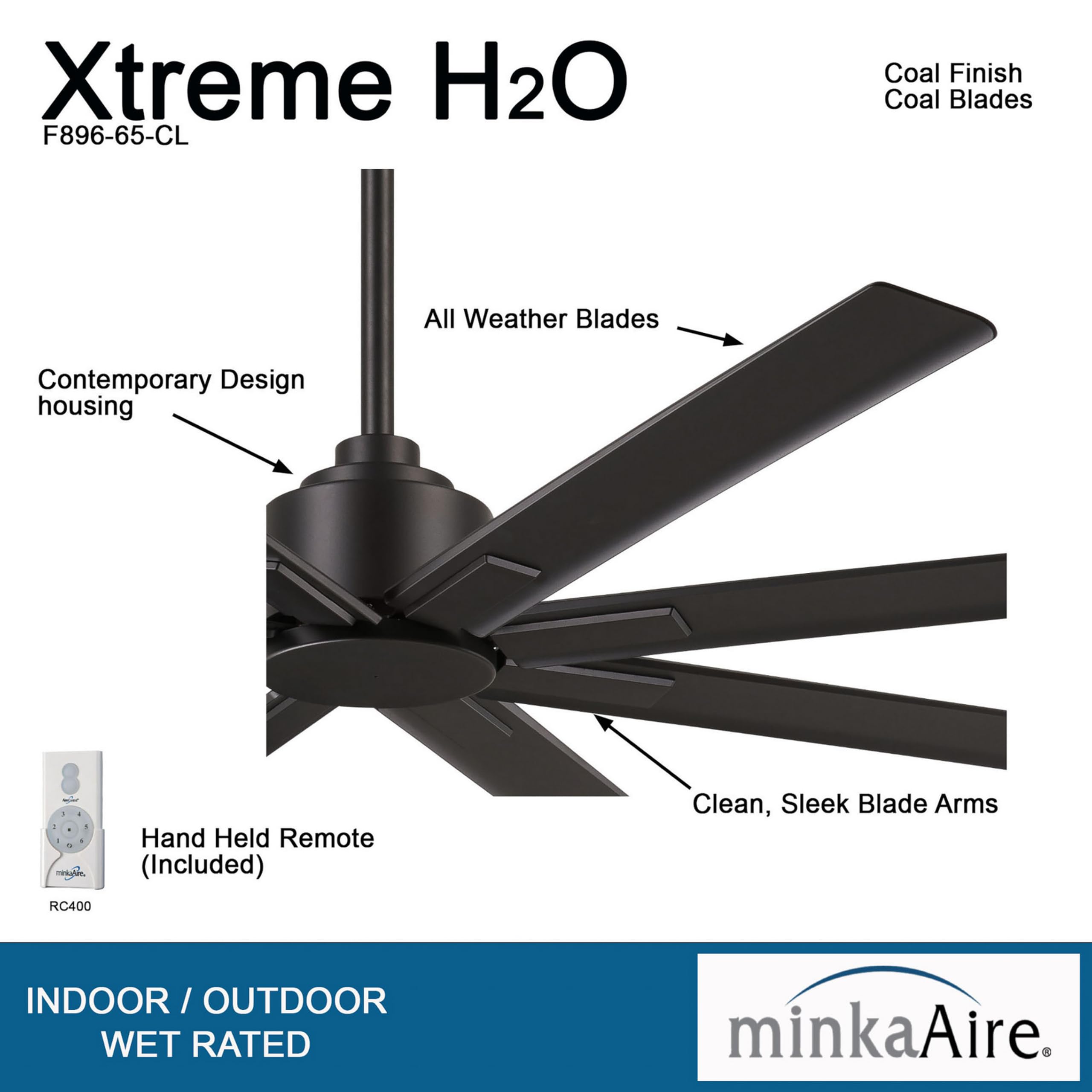 Minka-Aire Xtreme H2O WC400 wall control and accessories sold separately