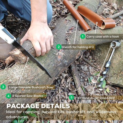 MinliGUY folding saw 9in with spare blades for portable cutting