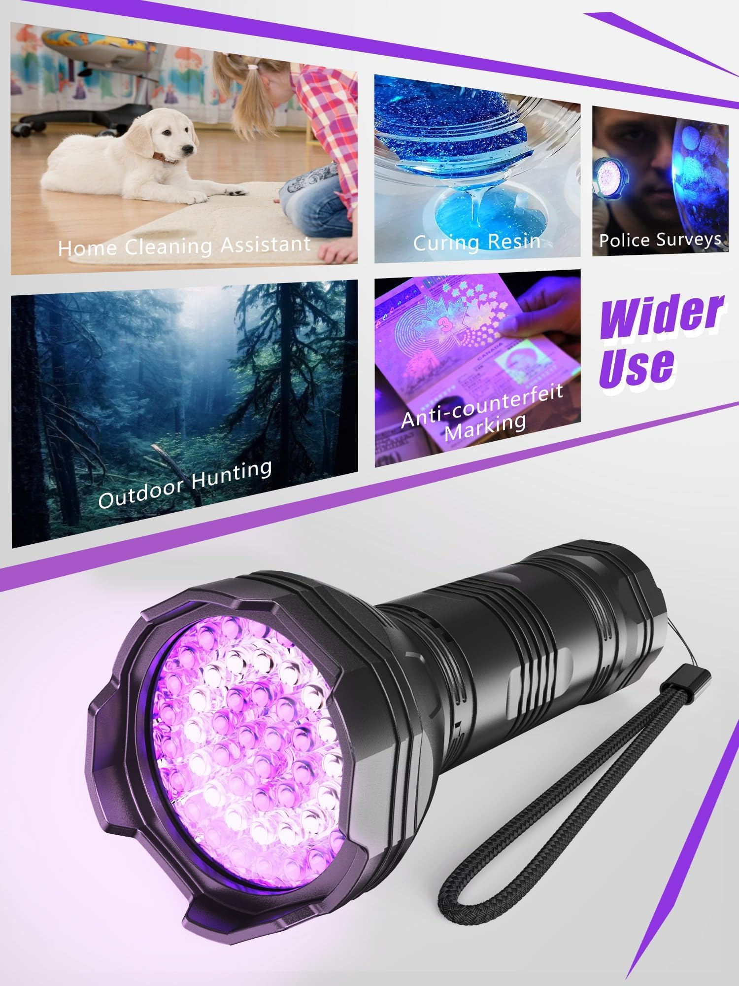MINORZ 51-LED dual-band UV lamp provides wide coverage