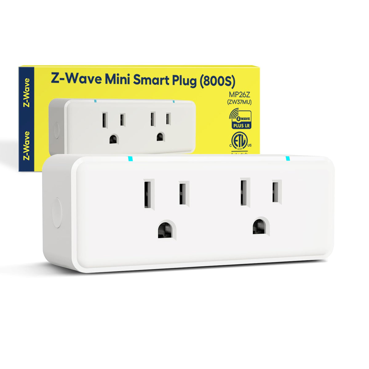 Minoston 800 Series dual-outlet plug with two independent sockets for smart control.