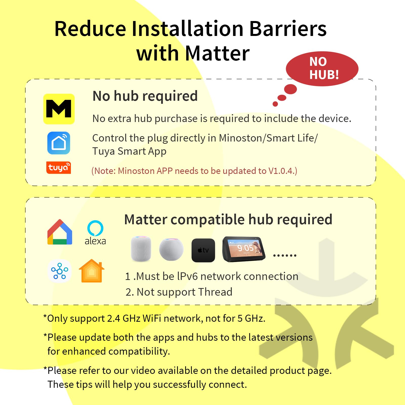 Minoston Matter scene linking allows one-tap control with other devices.