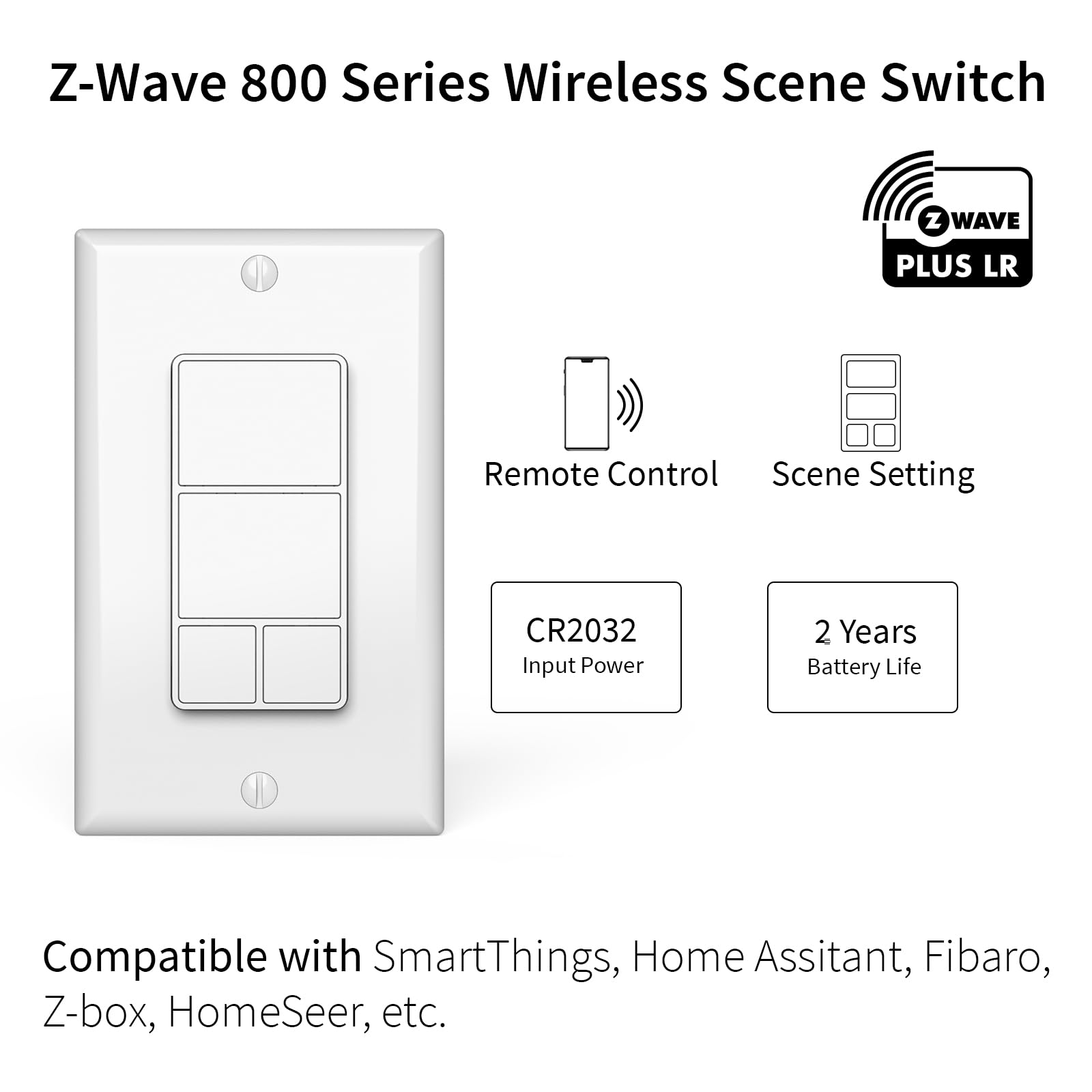 Minoston MR40Z four-button panel enables quick scene changes.