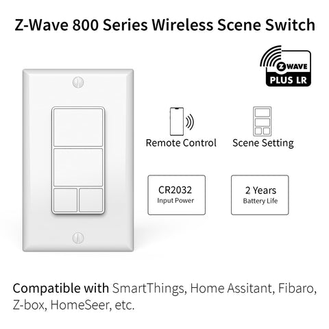 Minoston MR40Z four-button panel enables quick scene changes.