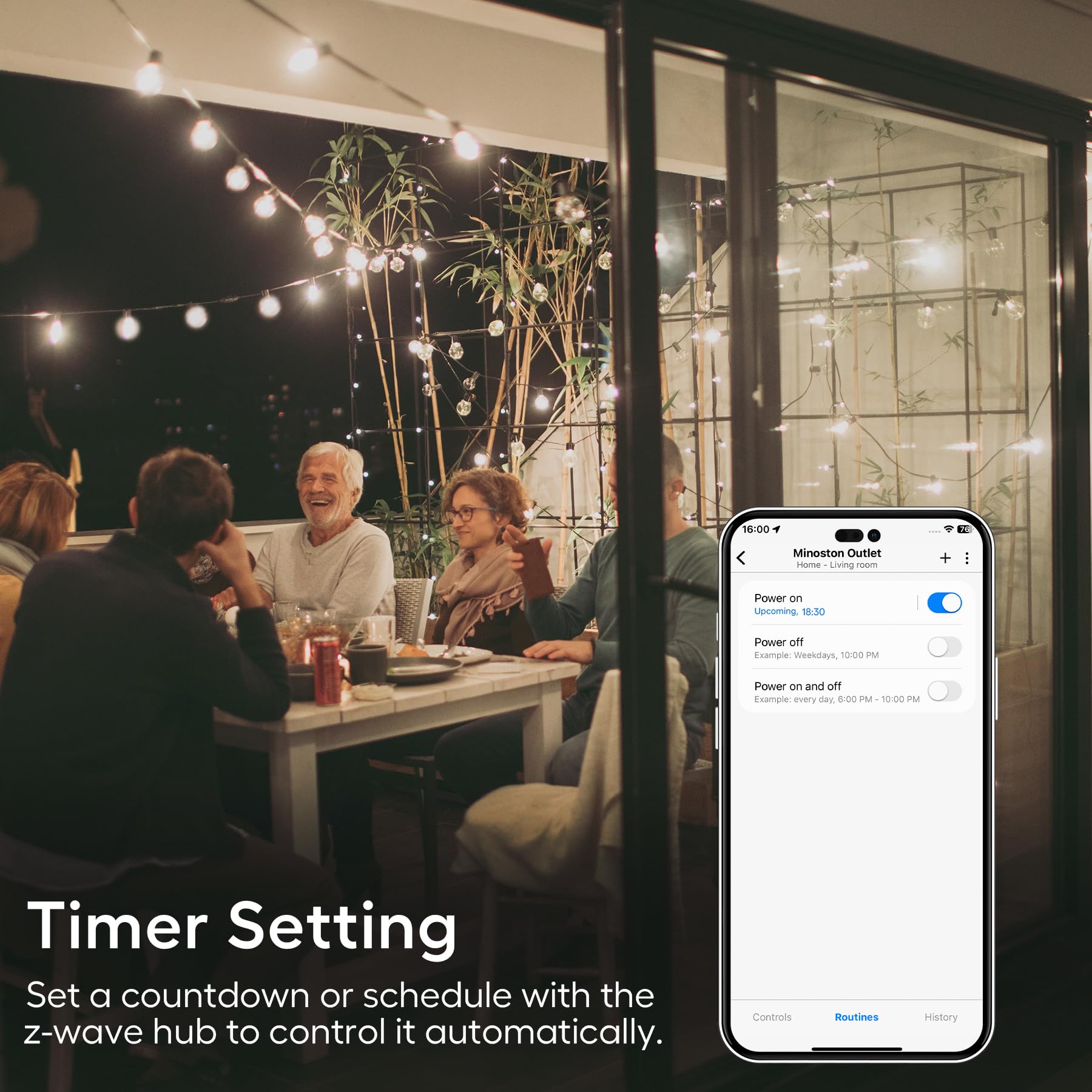 Minoston outdoor Z-Wave plug built-in repeater extends home network
