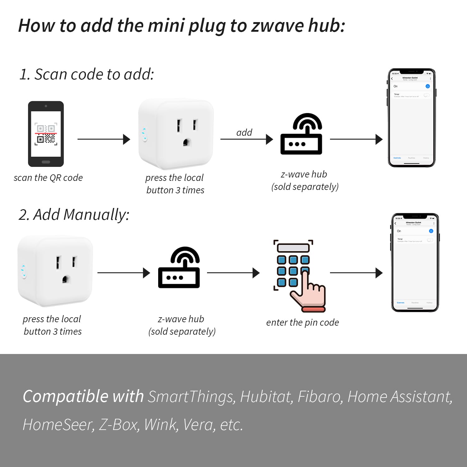Minoston Smart Plug supports timer and schedule for automated routines
