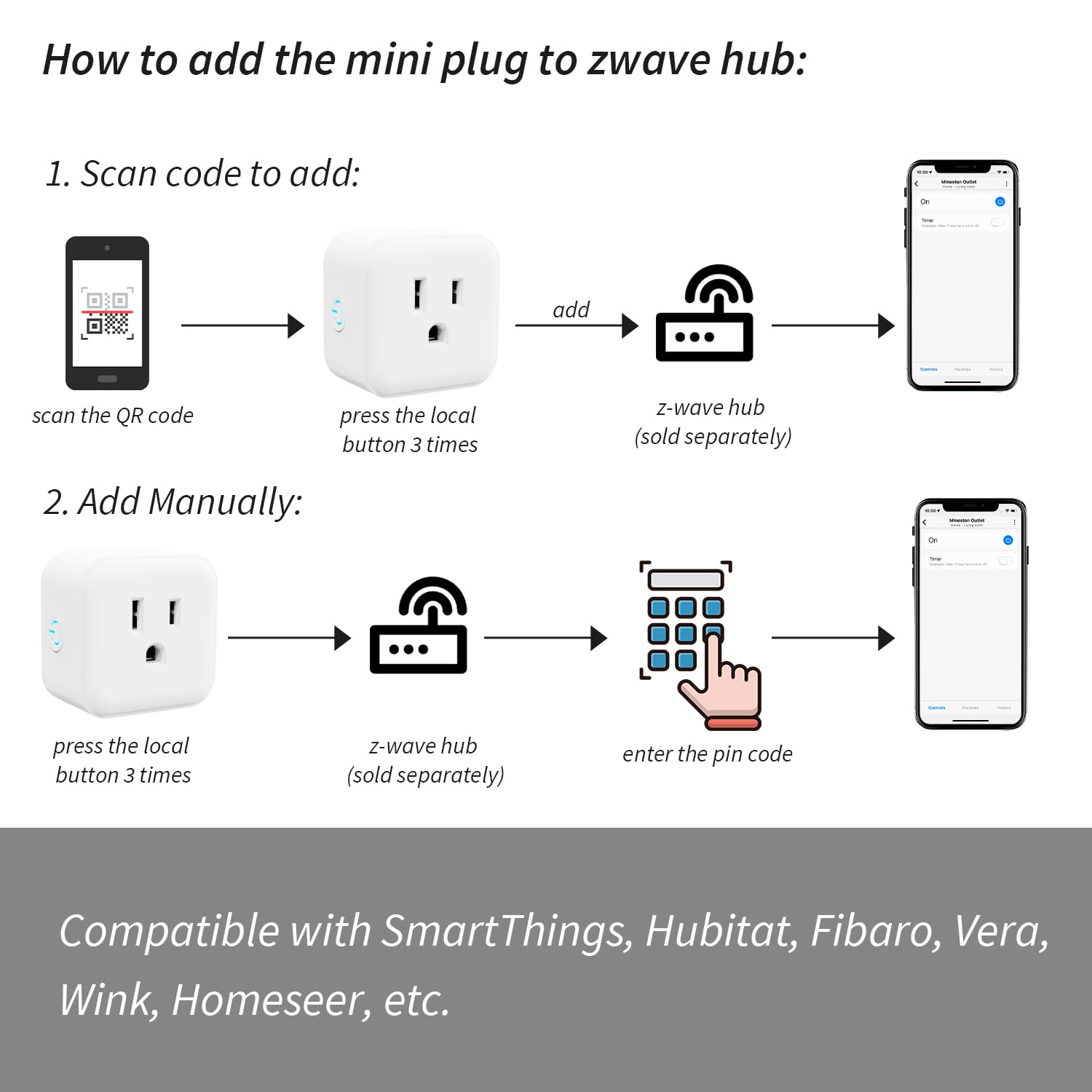 Minoston timer scheduling feature enabling automated on/off routines.