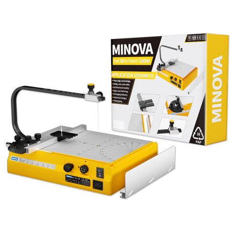 Minova versatile cutter supports foam, EVA, sponge, and insulation.