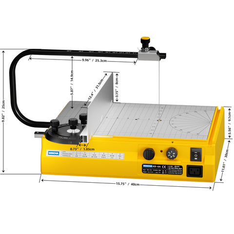 Minova measurement guides with ruler and protractor for repeatable results.