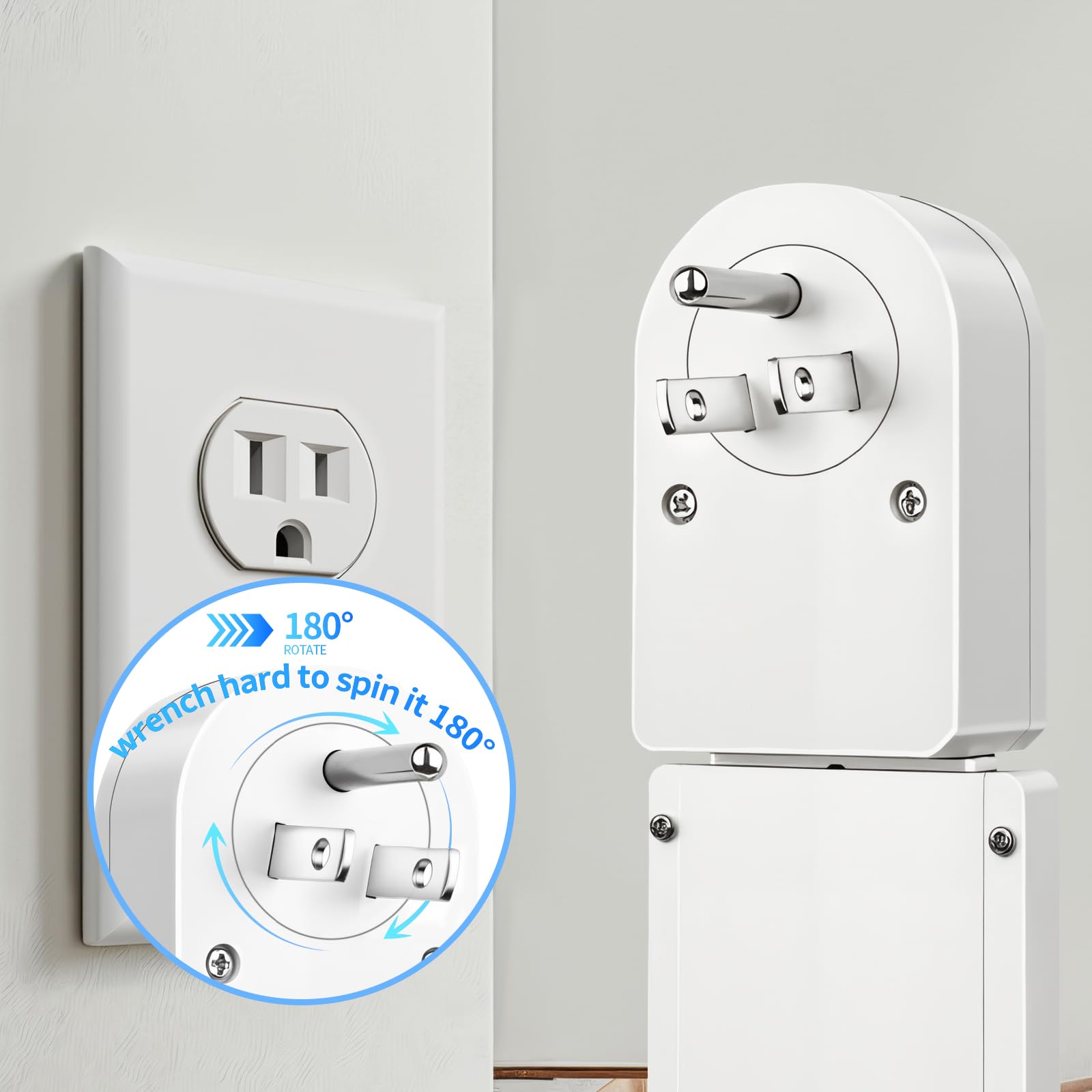 MINOZOOS rotating 180-degree extender eases access behind furniture.