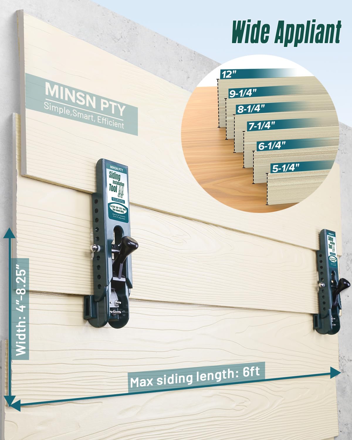 MINSN PTY siding tool offers easy insertion and removal without damaging boards