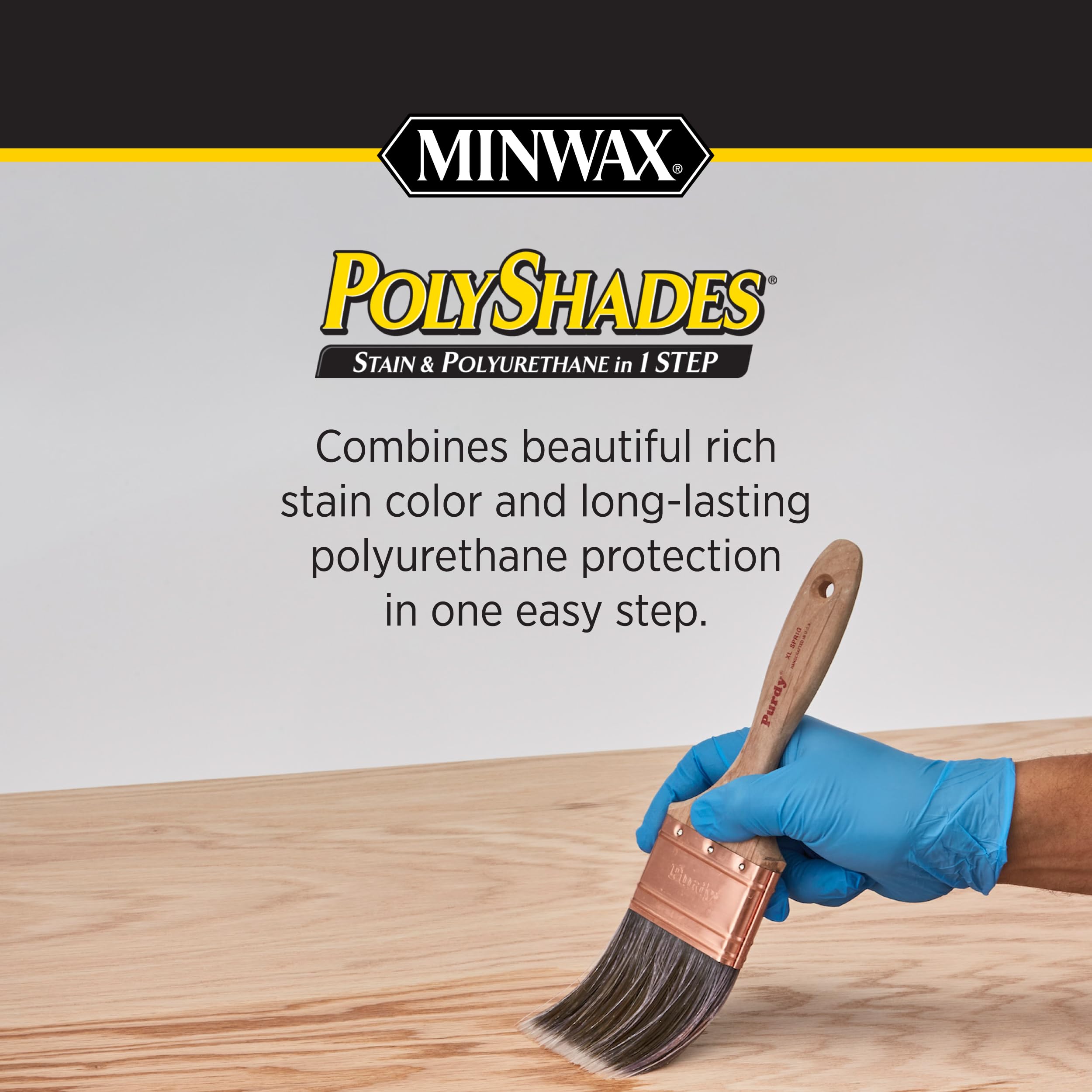 Minwax PolyShades over existing finish to change color easily.