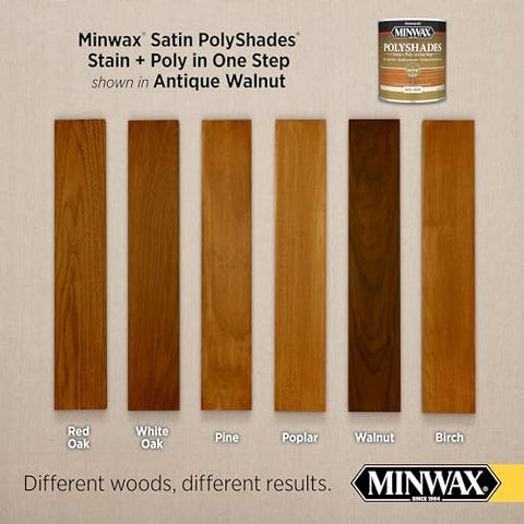 Minwax PolyShades wood grain enhancement for cabinets and woodwork.
