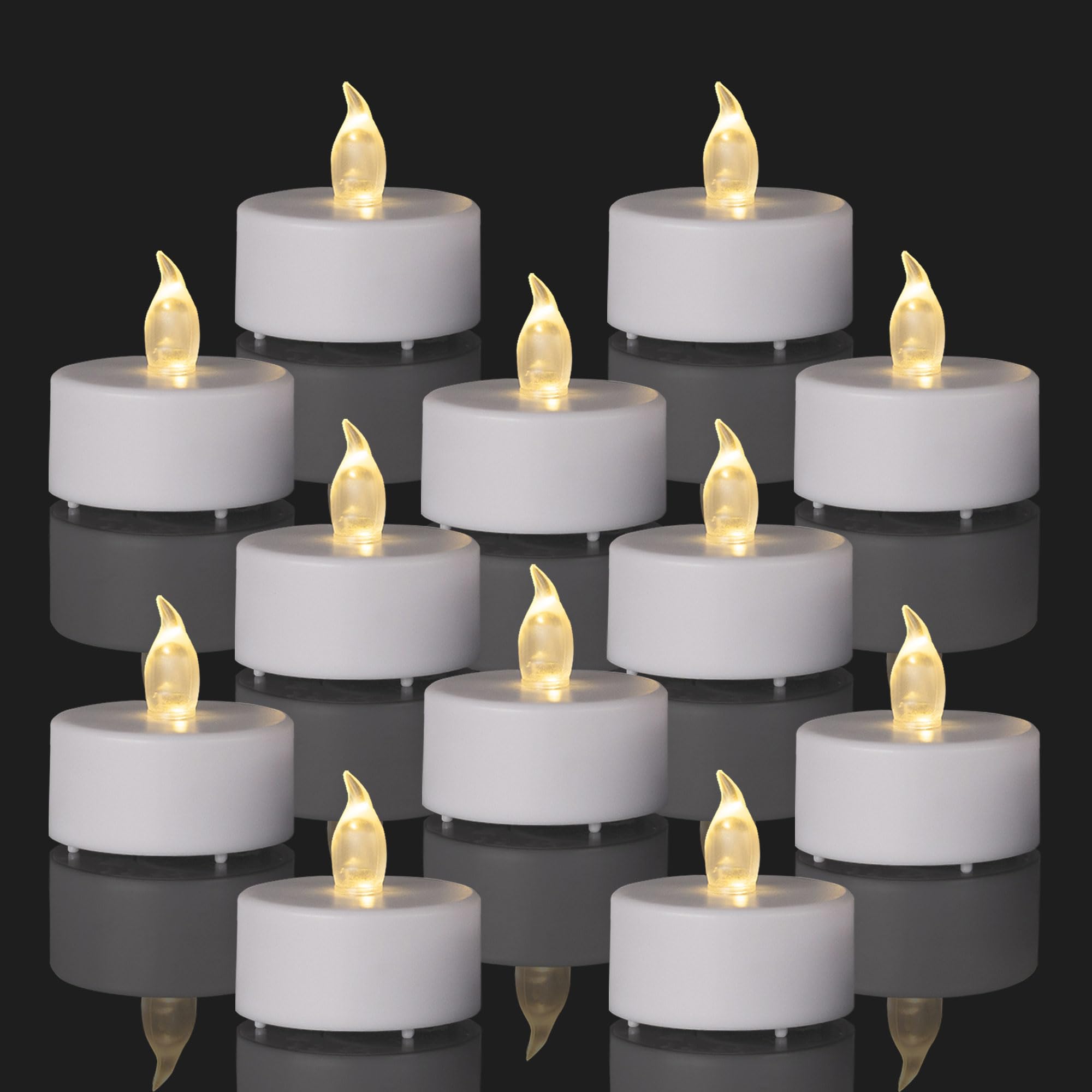 MINXIN flameless tea light warmwhite glow for elegant table decoration.