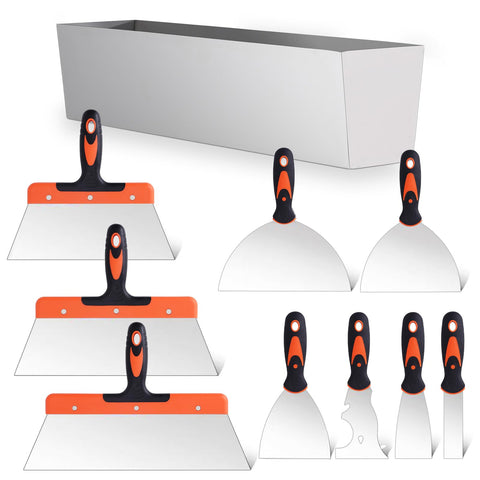 Miofth drywall knife set 10pc kit for efficient wall finishing and patching.