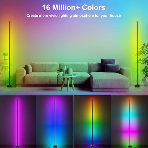 Miortior Corner Floor Lamp app control panel enabling color customization on mobile