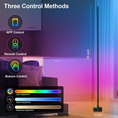 Miortior Corner Floor Lamp remote control for quick lighting adjustments