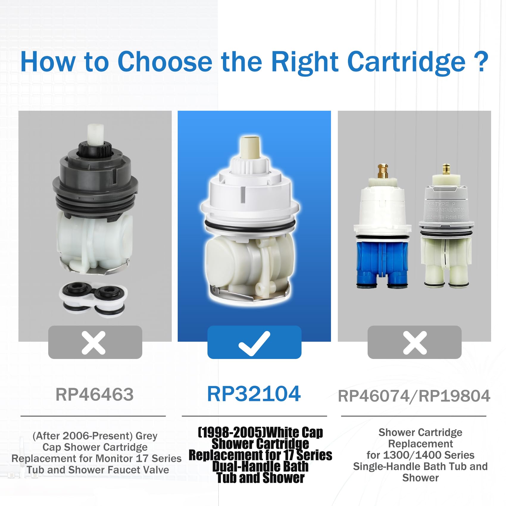 Miory RP32104 included parts kit layout for easy setup.