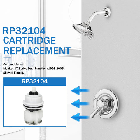 Miory RP32104 testing image shows fitment with standard shower valves.