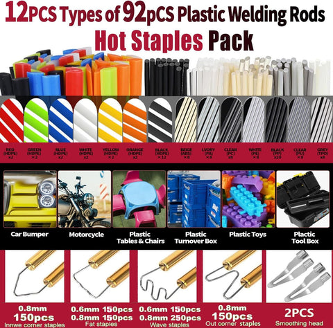 Miotorio 1000 hot staples pack enabling quick bonding on several plastics