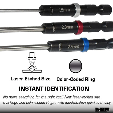MIP RC Hex Bit Set 9612 2.5mm bits for versatile RC tweaks
