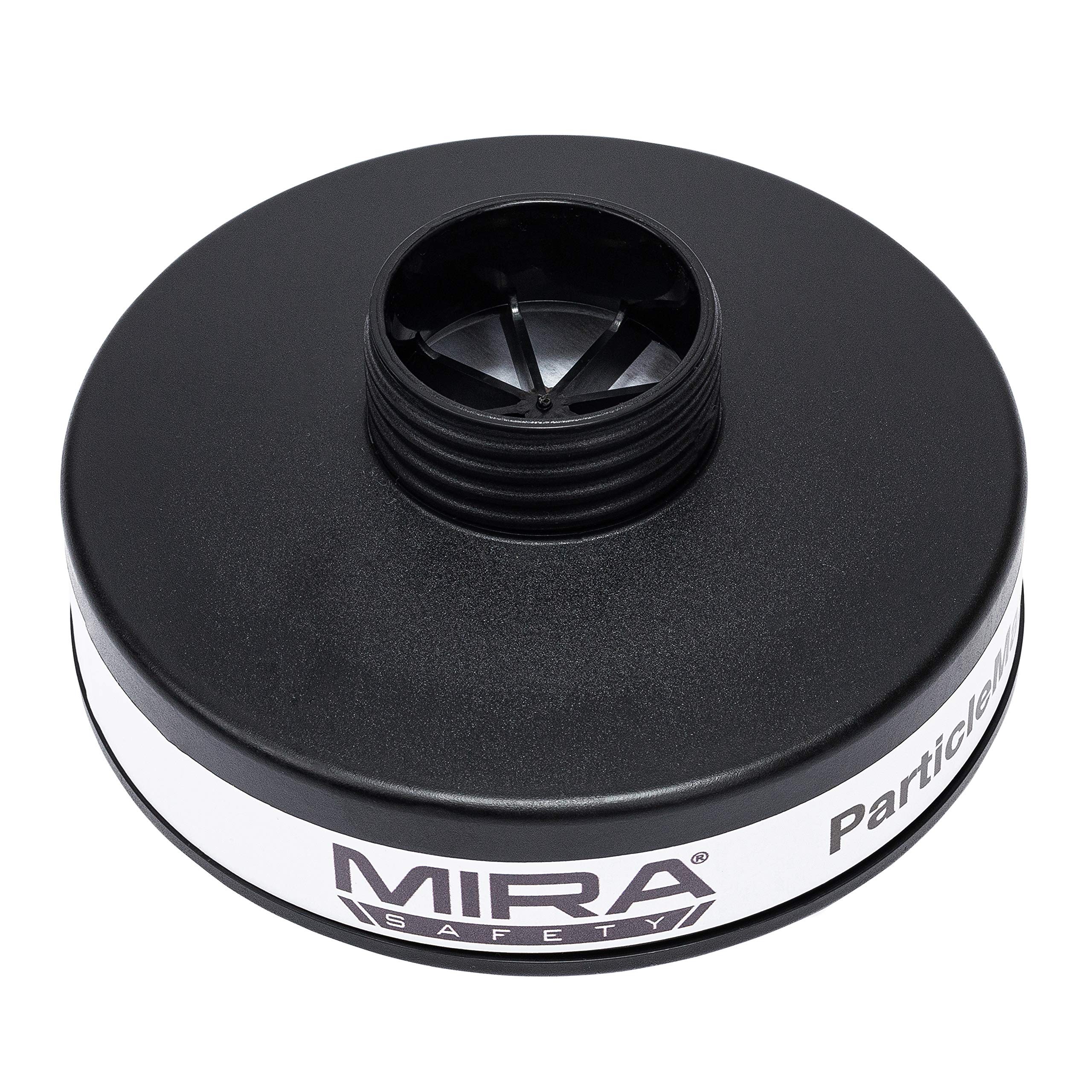 MIRA Safety 40mm filter in-use ready for quick replacement.