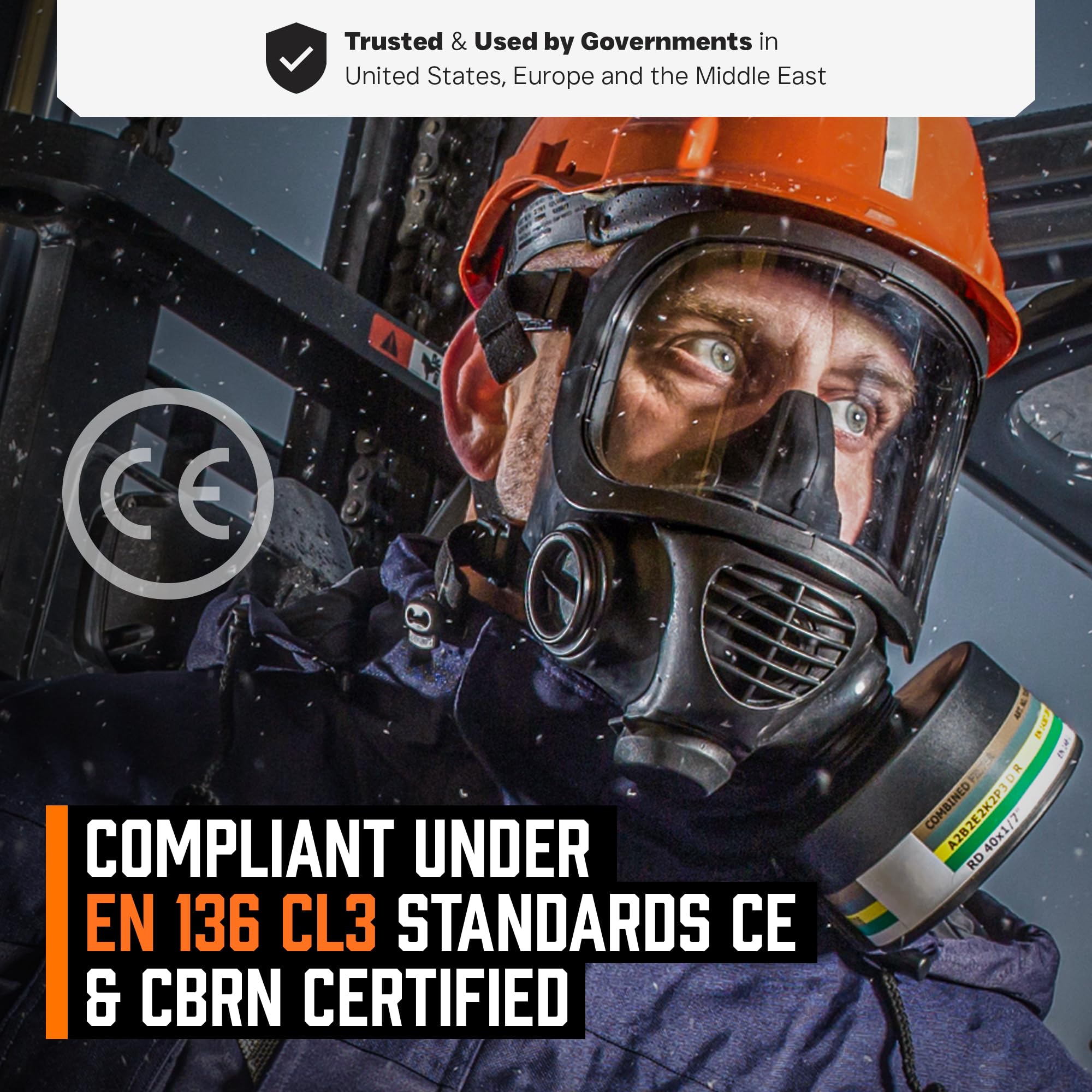 CM-6M 180° visor for industrial tasks and visibility