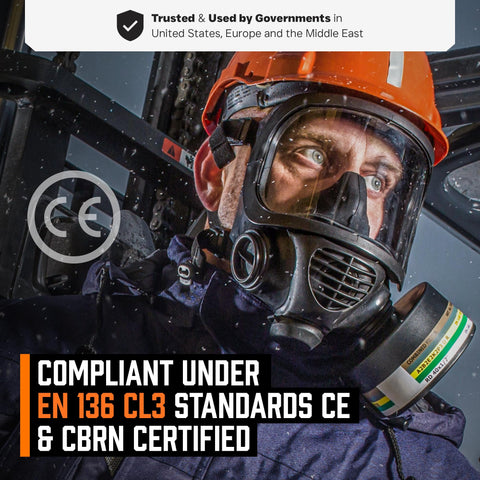 CM-6M 180° visor for industrial tasks and visibility