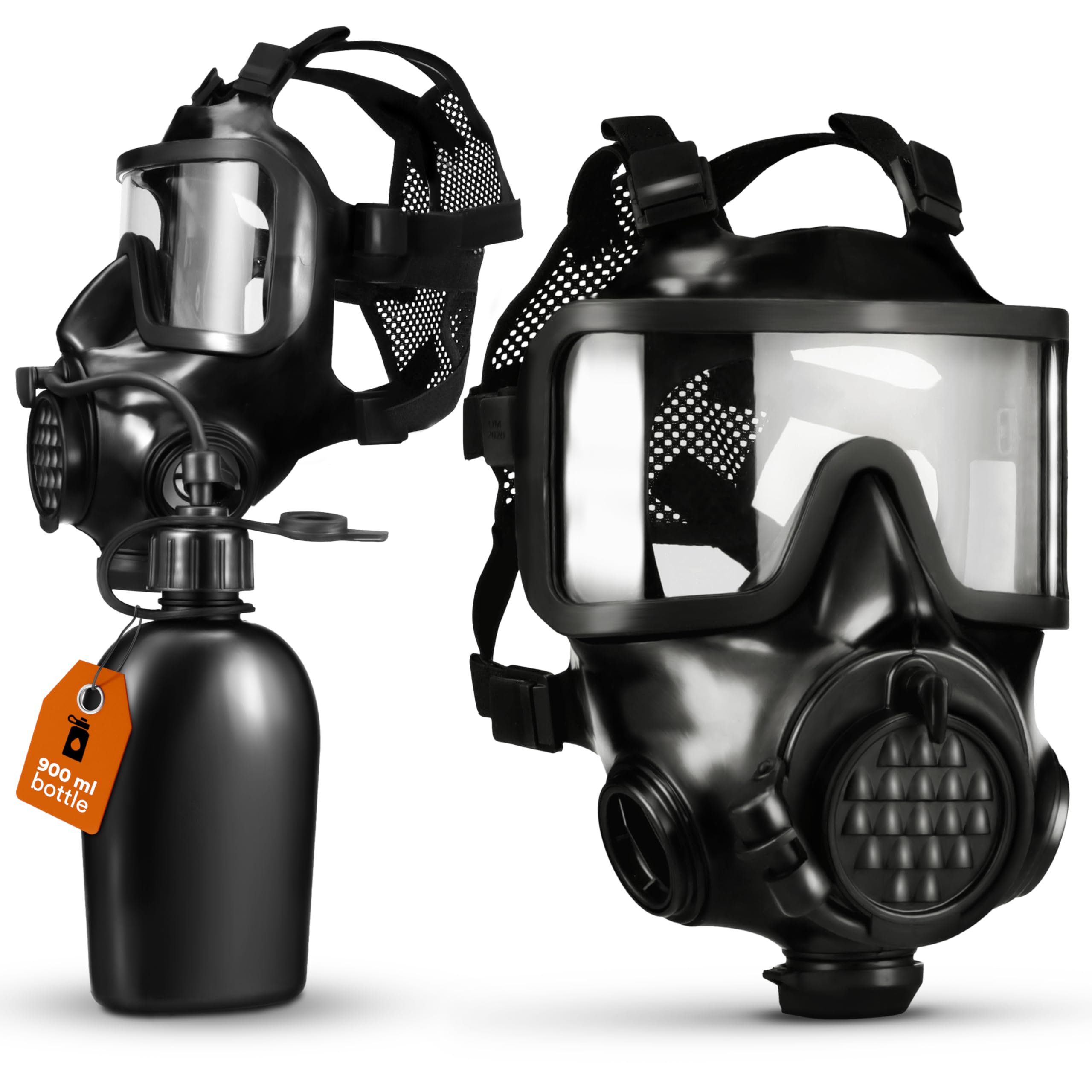 Mira Safety CM-8M full-face mask front view showing visibility and fit.