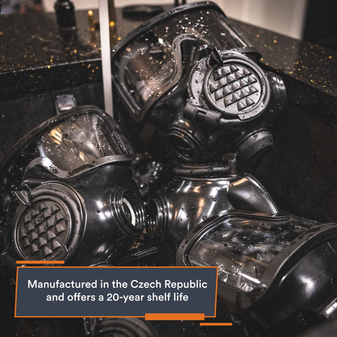 Mira Safety CM-8M hypoallergenic inner mask reducing fogging.