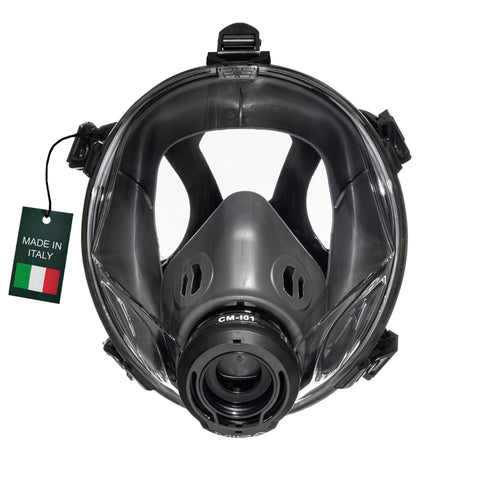 MIRA Safety CM-I01 full-face mask with panoramic visor for a wide, clear view.