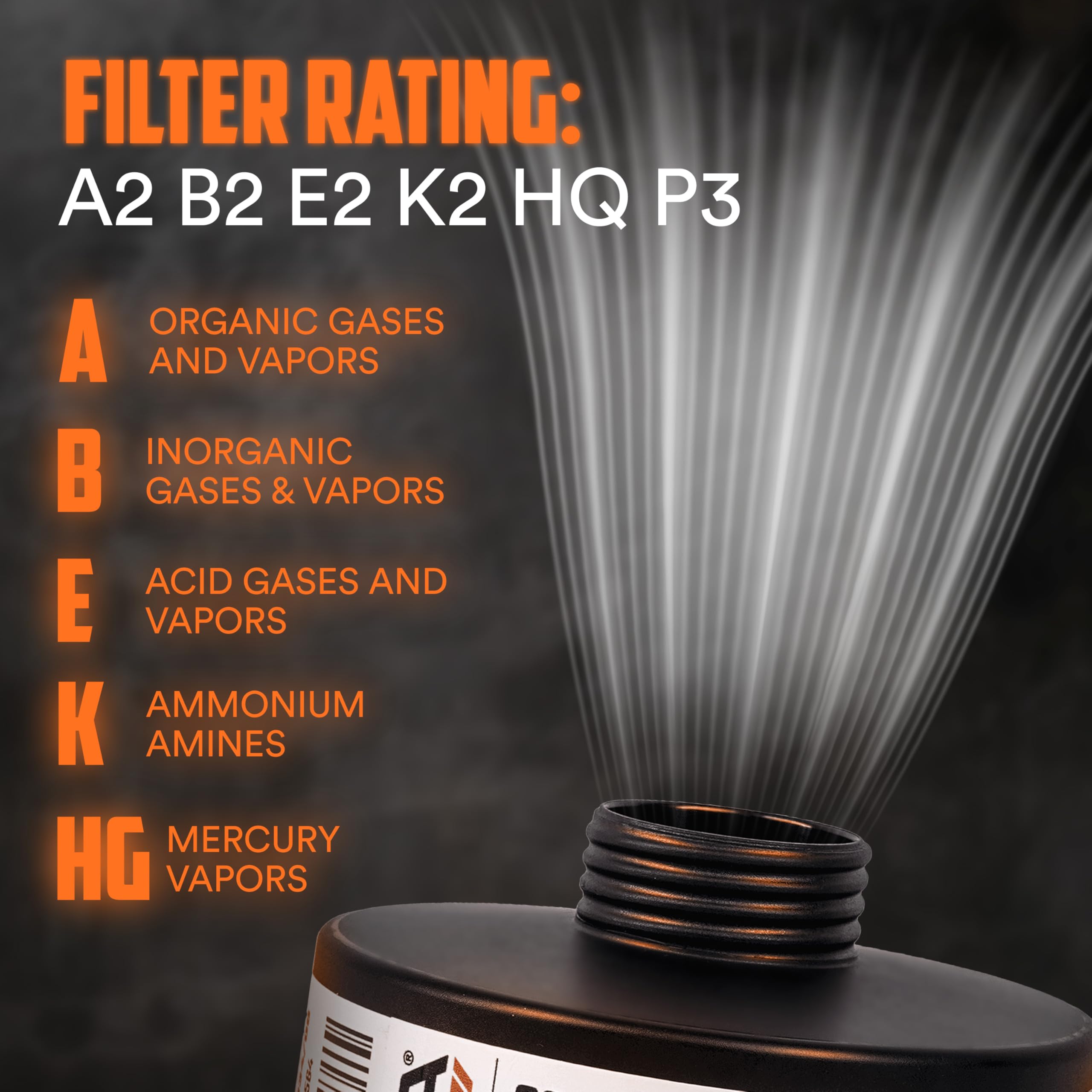 MIRA DotPro 330 40mm NATO filter mates with standard gas masks.
