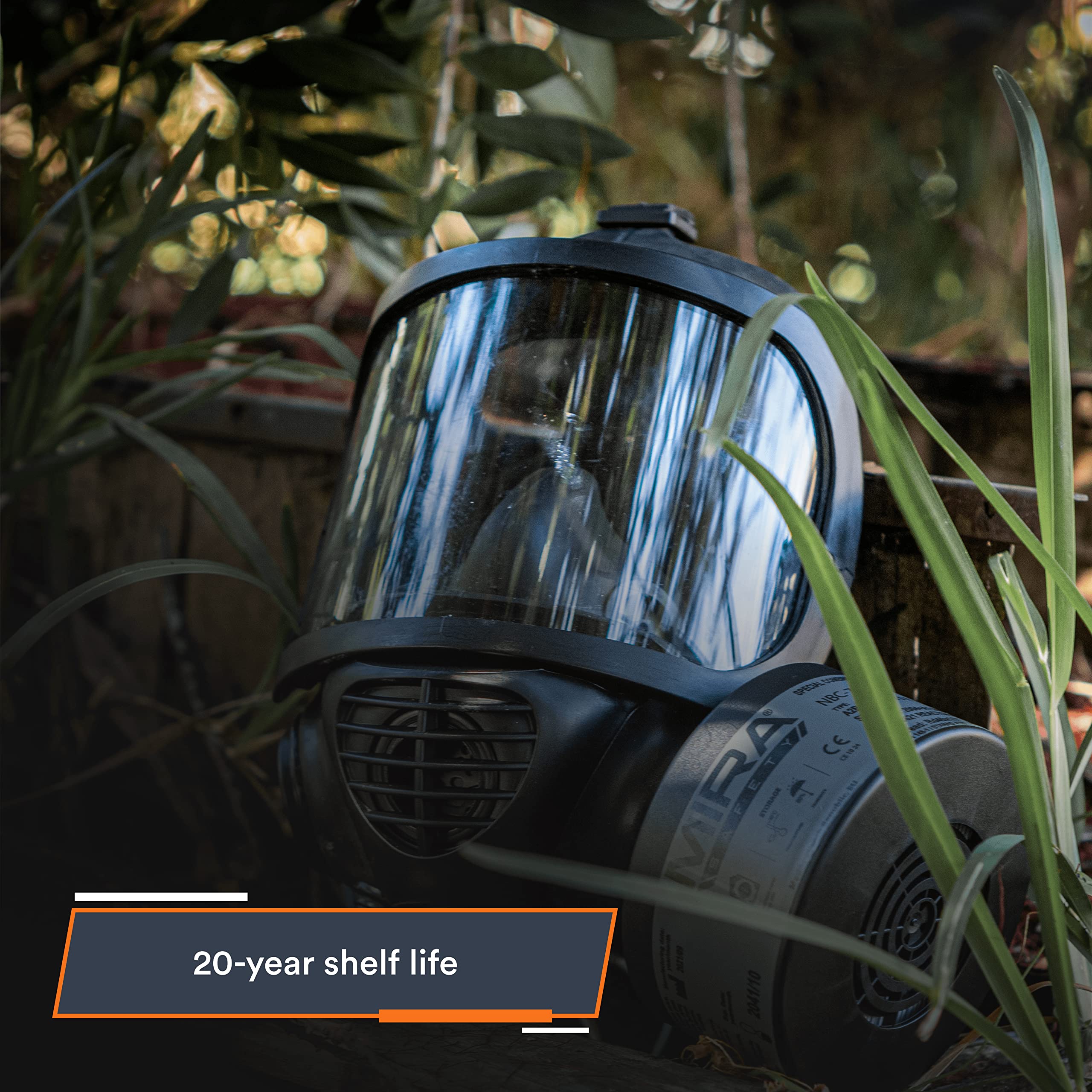 NBC-77 SOF filter attached to a 40mm mask for field protection