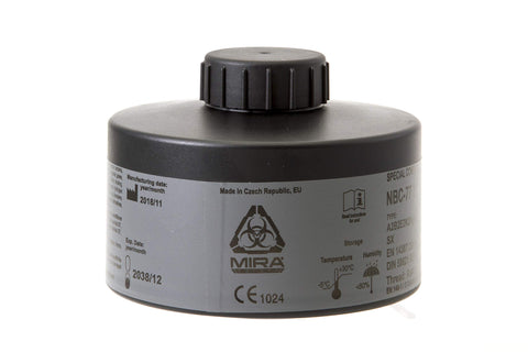MIRA Safety NBC-77 SOF filter in packaging for storage and quick access