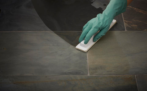 Miracle Sealants 511 Seal and Enhance before after comparison shows reviving worn stone