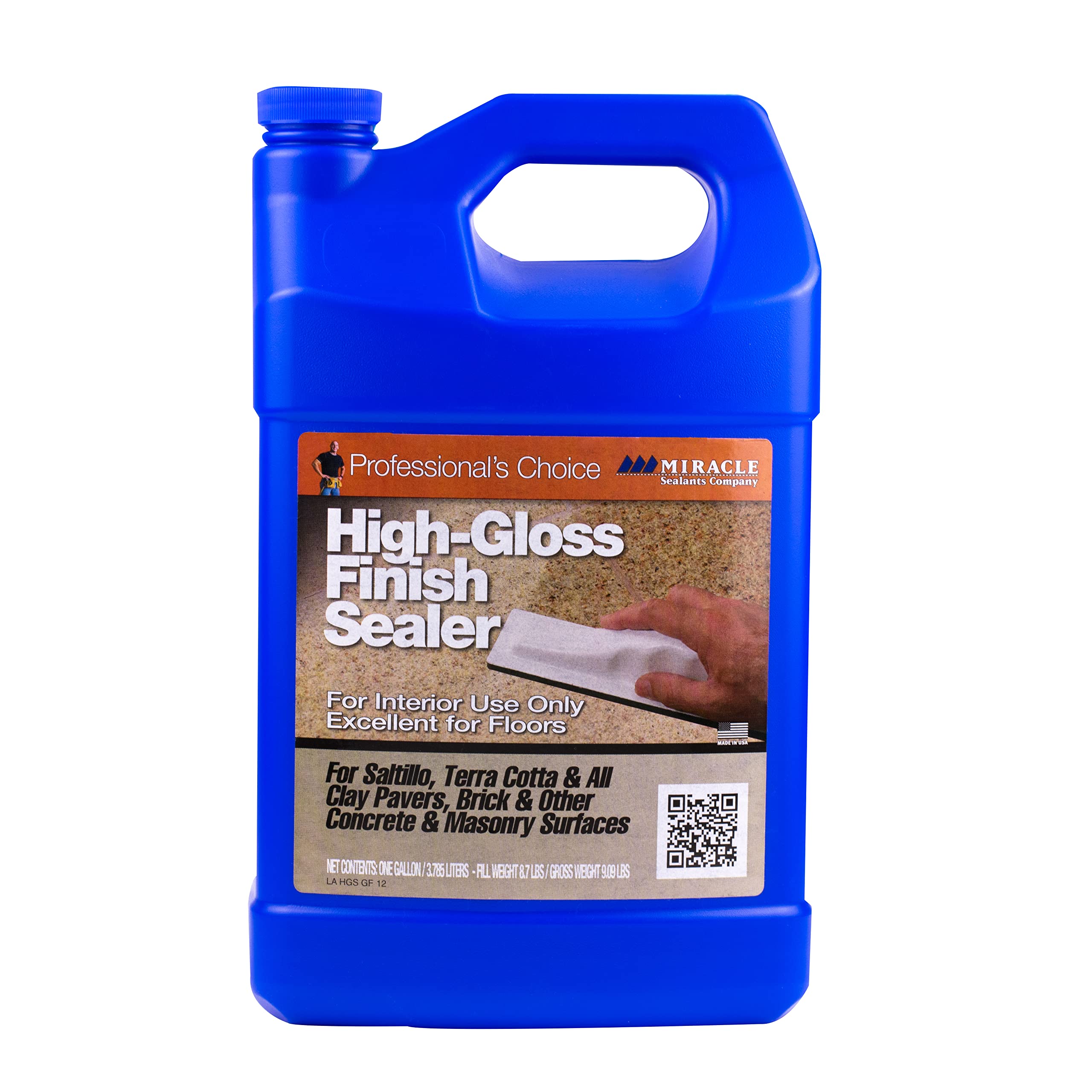 Miracle Sealants High-Gloss Finish Sealer bottle front view for interior surfaces and deep shine.