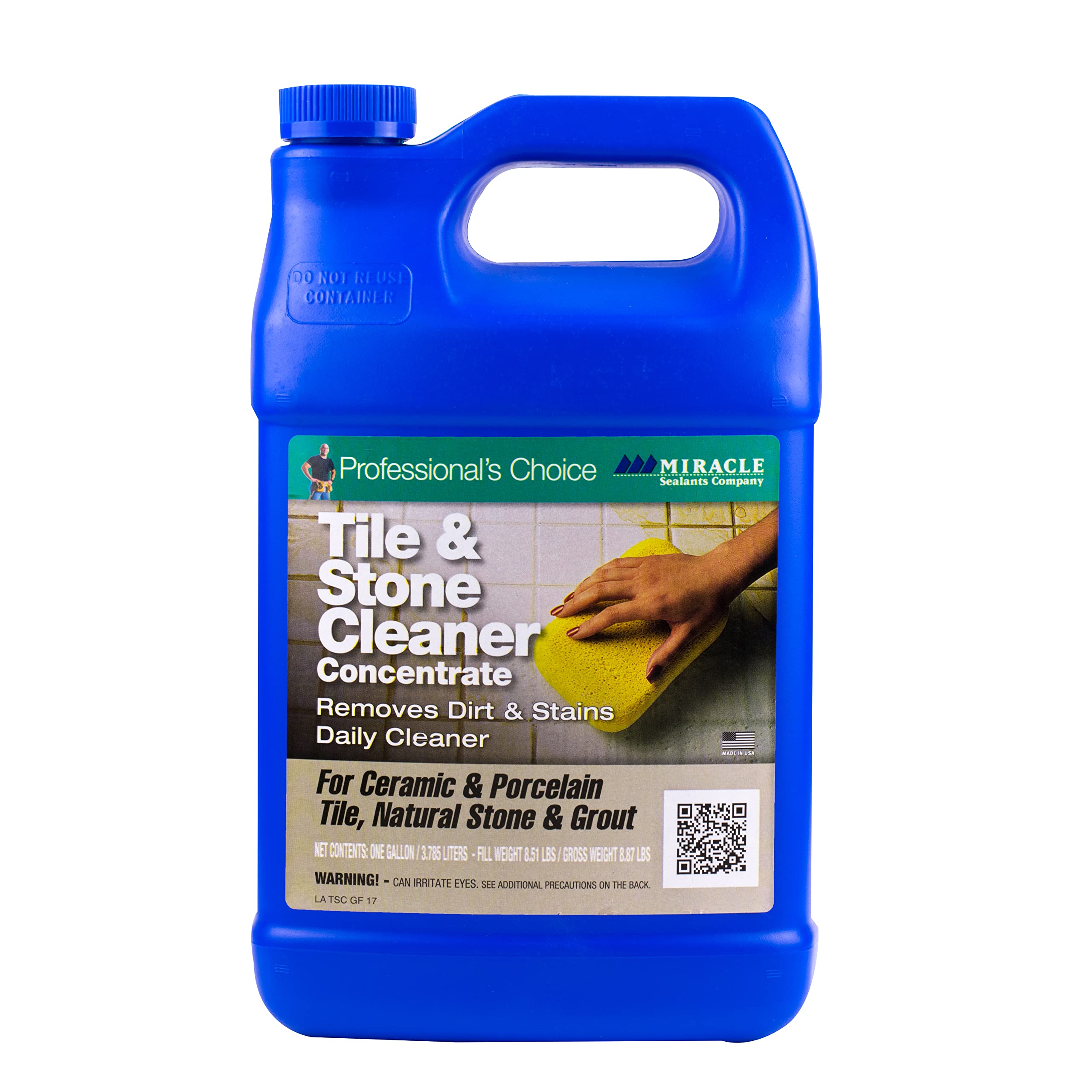 Miracle Sealants Tile & Stone Cleaner bottle pour for easy dilution.