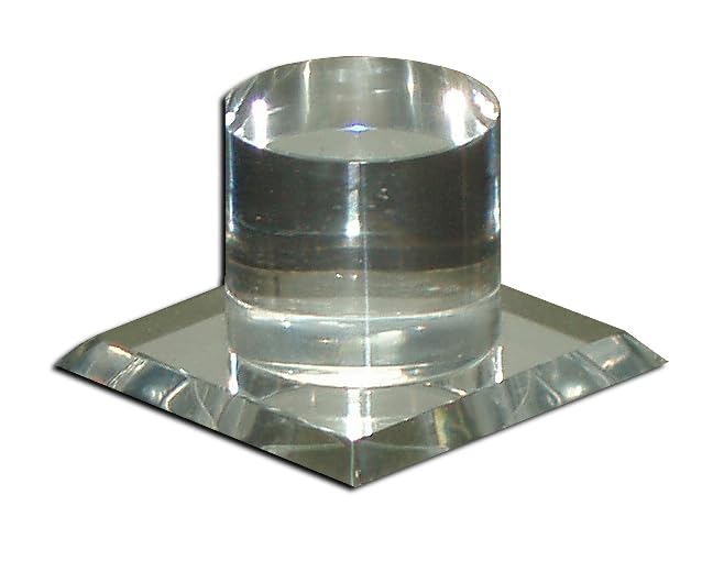 Mirart round acrylic mirror knob; quick stick-on installation for wardrobes and drawers