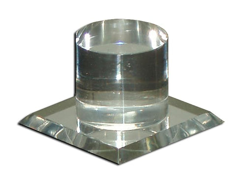 Mirart round acrylic mirror knob; quick stick-on installation for wardrobes and drawers