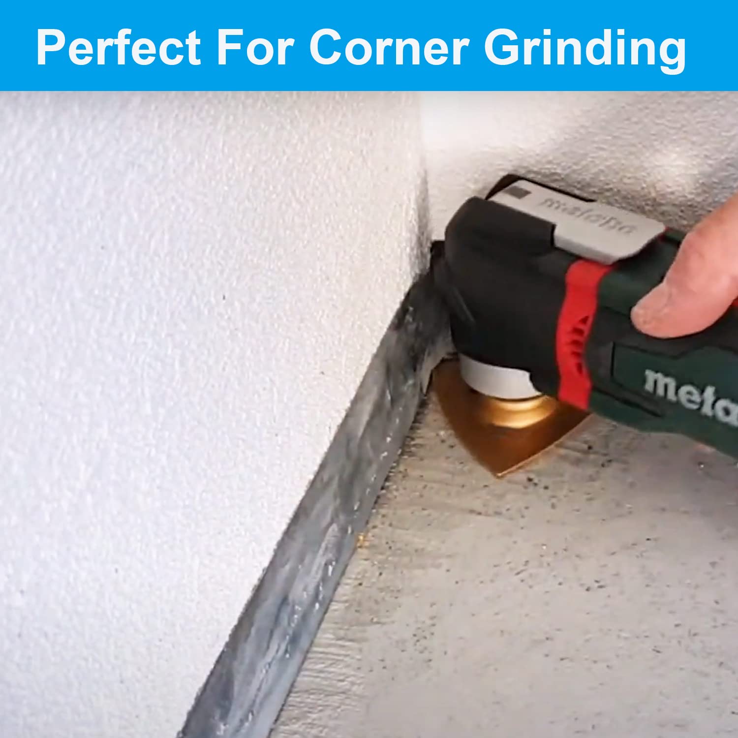 MiraShine concrete masonry removal blade in action for rough surfaces