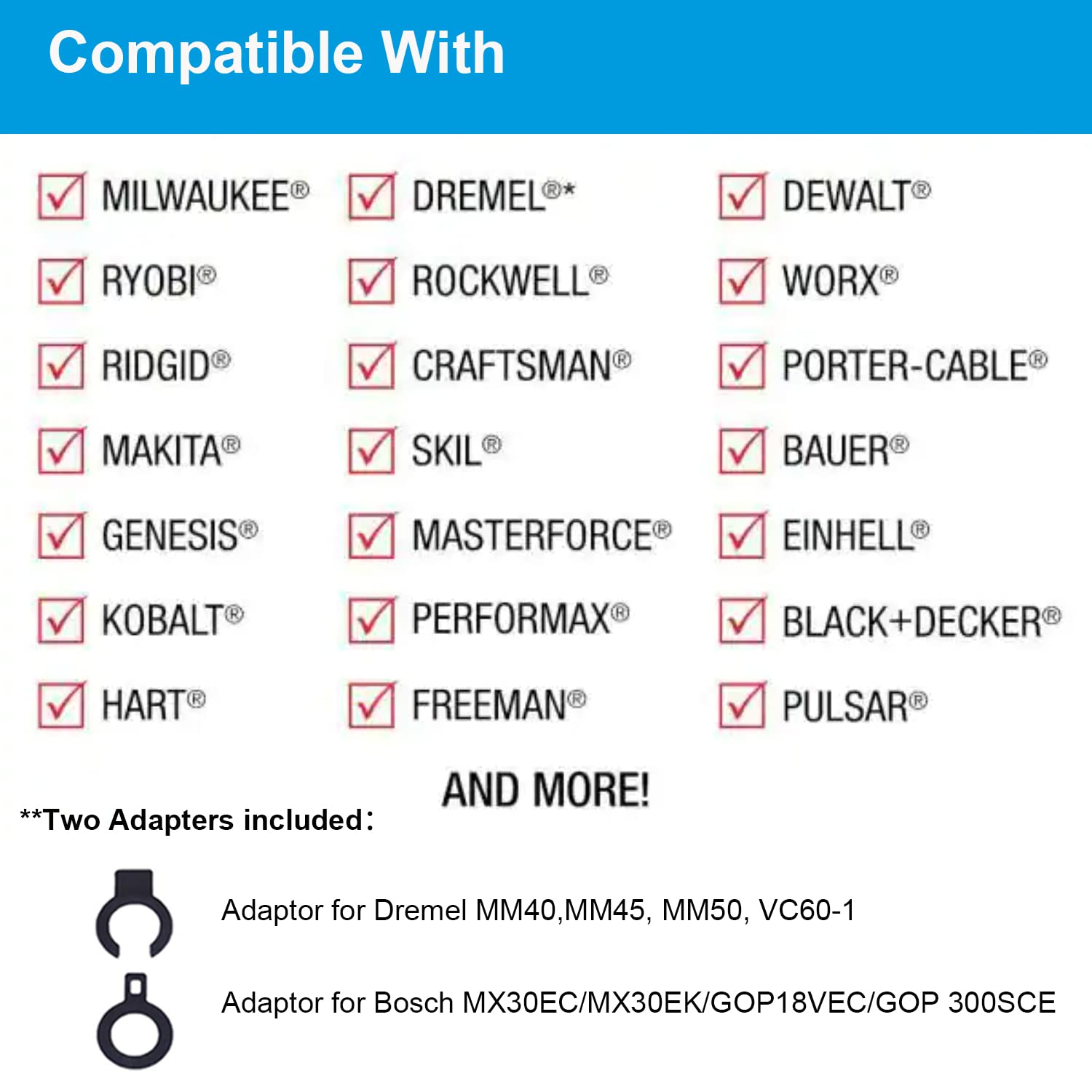 MiraShine quick-release compatibility for easy blade changes