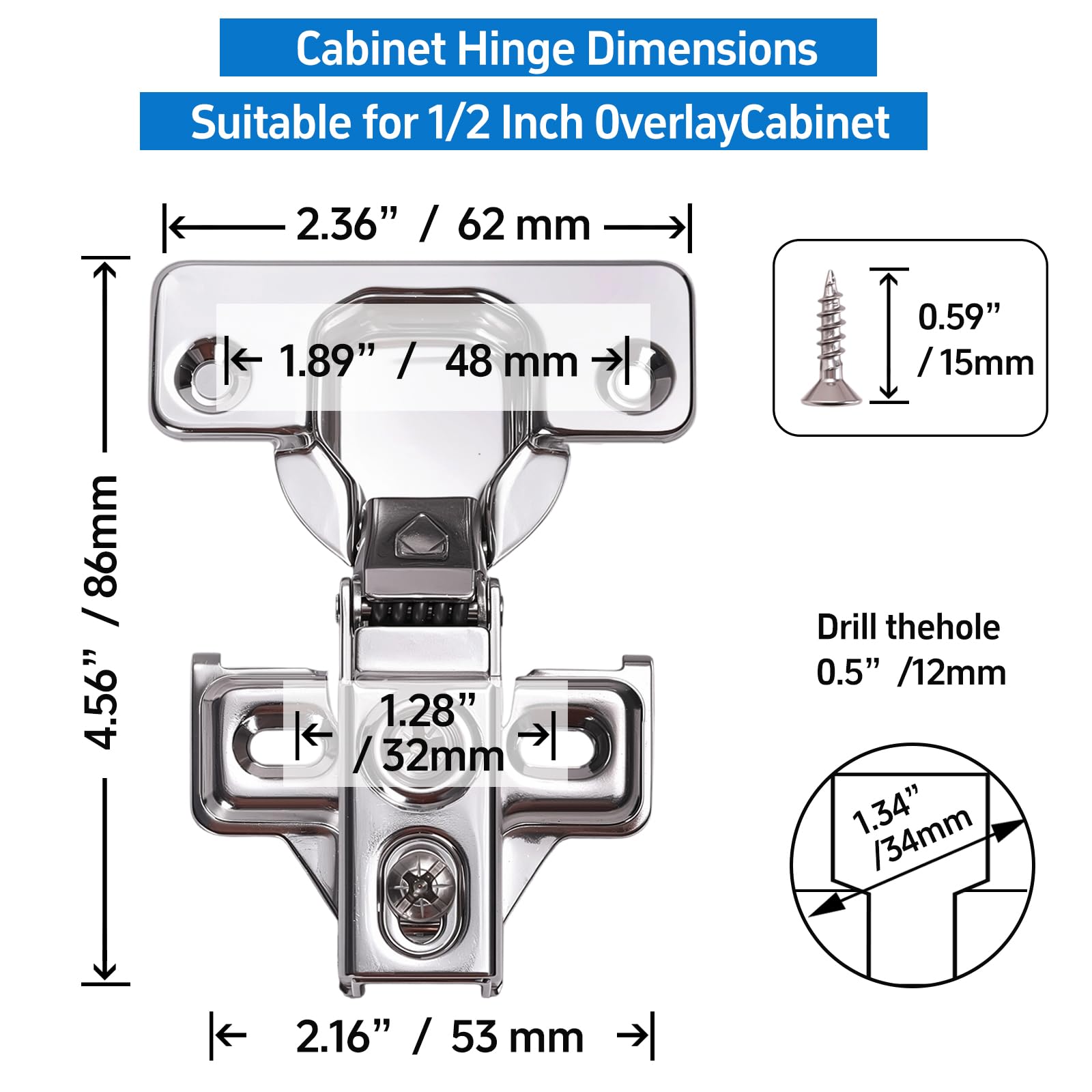 Mirdinner installation kit includes screws and repair plate for straightforward mounting