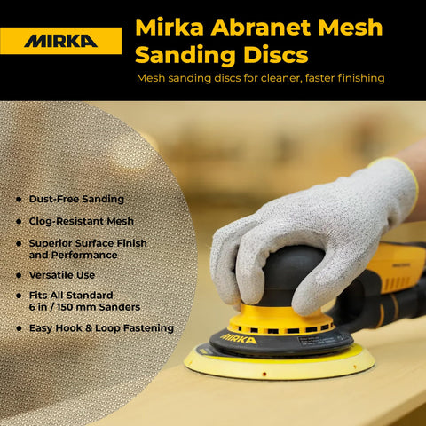 Compatible with most 6-inch orbital sanders for easy use.